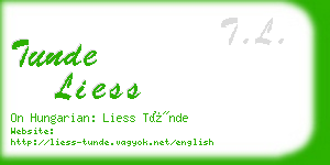 tunde liess business card